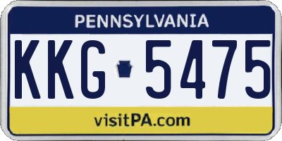 PA license plate KKG5475