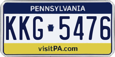 PA license plate KKG5476