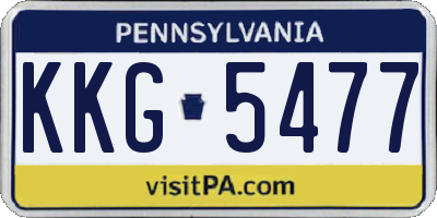PA license plate KKG5477