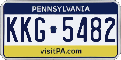 PA license plate KKG5482
