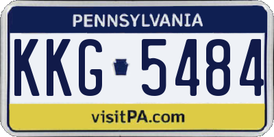 PA license plate KKG5484
