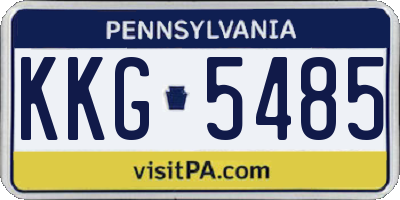 PA license plate KKG5485