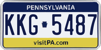 PA license plate KKG5487