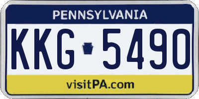 PA license plate KKG5490