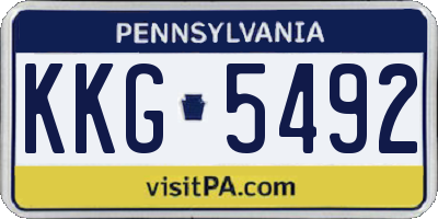 PA license plate KKG5492