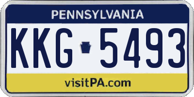 PA license plate KKG5493