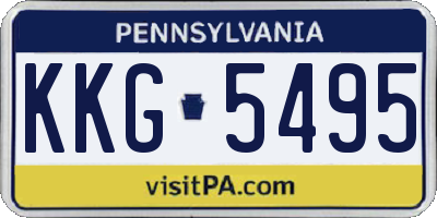 PA license plate KKG5495