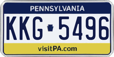 PA license plate KKG5496