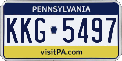 PA license plate KKG5497