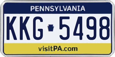 PA license plate KKG5498