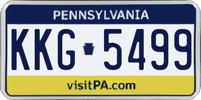 PA license plate KKG5499