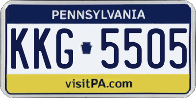 PA license plate KKG5505