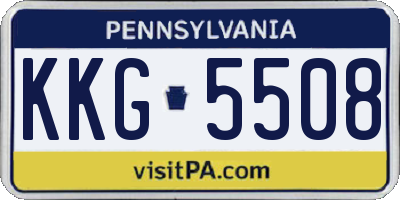 PA license plate KKG5508