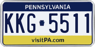 PA license plate KKG5511