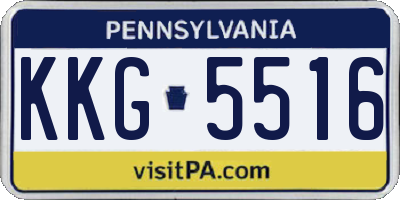PA license plate KKG5516