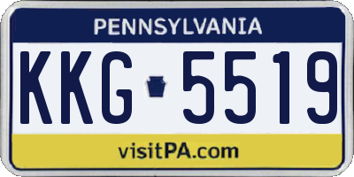 PA license plate KKG5519