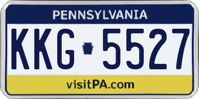 PA license plate KKG5527