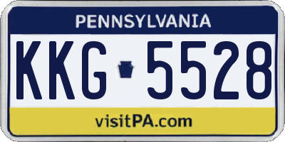 PA license plate KKG5528