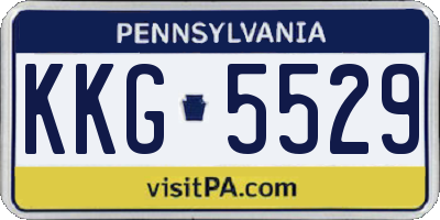 PA license plate KKG5529