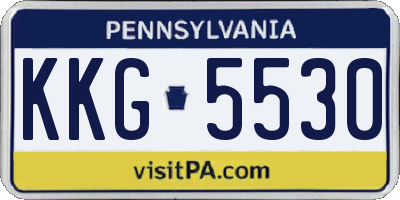PA license plate KKG5530