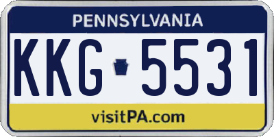 PA license plate KKG5531