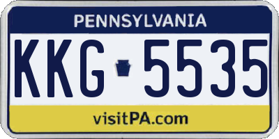 PA license plate KKG5535