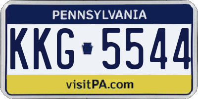PA license plate KKG5544