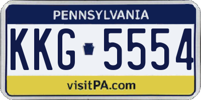 PA license plate KKG5554