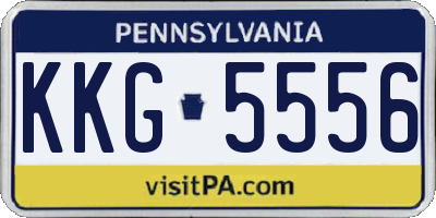 PA license plate KKG5556