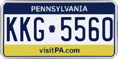 PA license plate KKG5560