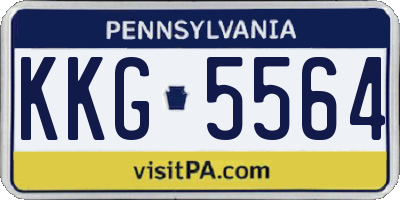 PA license plate KKG5564
