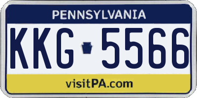 PA license plate KKG5566