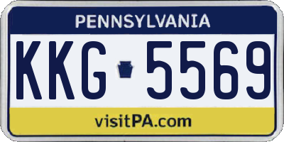 PA license plate KKG5569