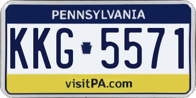 PA license plate KKG5571