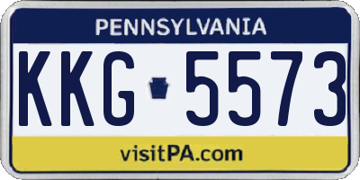 PA license plate KKG5573