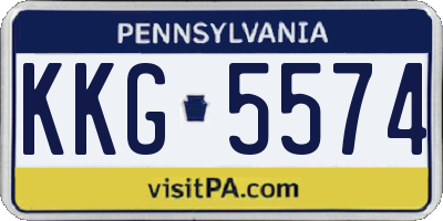 PA license plate KKG5574