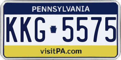 PA license plate KKG5575