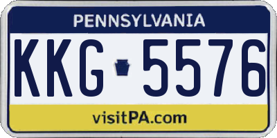 PA license plate KKG5576