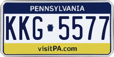 PA license plate KKG5577