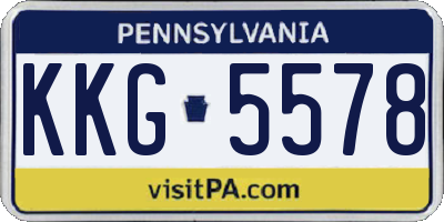 PA license plate KKG5578