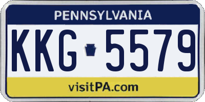 PA license plate KKG5579