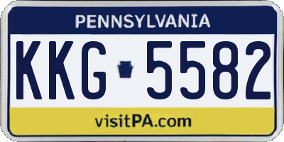 PA license plate KKG5582