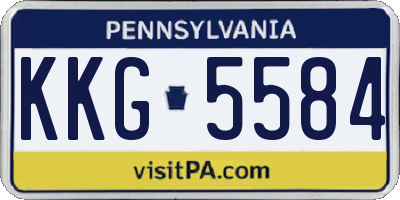 PA license plate KKG5584