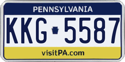 PA license plate KKG5587