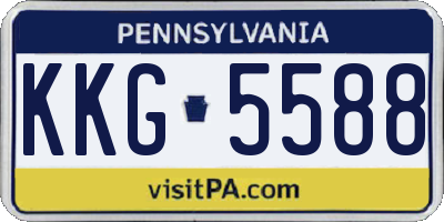 PA license plate KKG5588