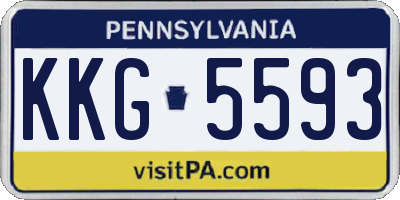 PA license plate KKG5593