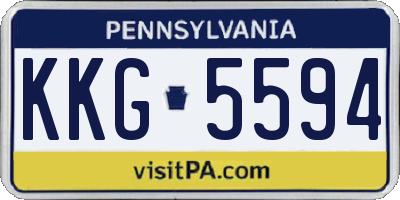 PA license plate KKG5594
