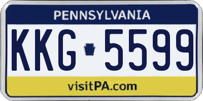 PA license plate KKG5599
