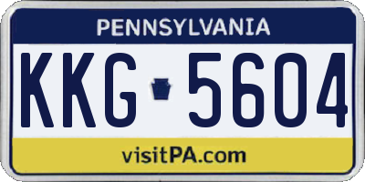 PA license plate KKG5604