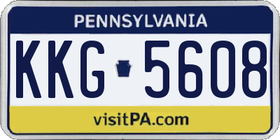 PA license plate KKG5608